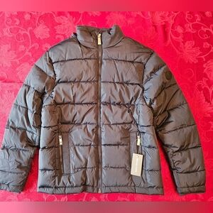 Size Small Michael Kors Navy Blue Blackfin Quilted Nylon Puffer Jacket, NWT